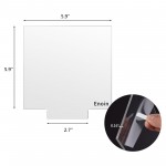 Enoin 4PCS Acrylic Sheets for Light Base, Clear Cast Plexiglass Board, 0.16"(4mm) Thick Plastic Glass Panel with Protective Film for LED Light Base, Table Sign, DIY Display Project, Square